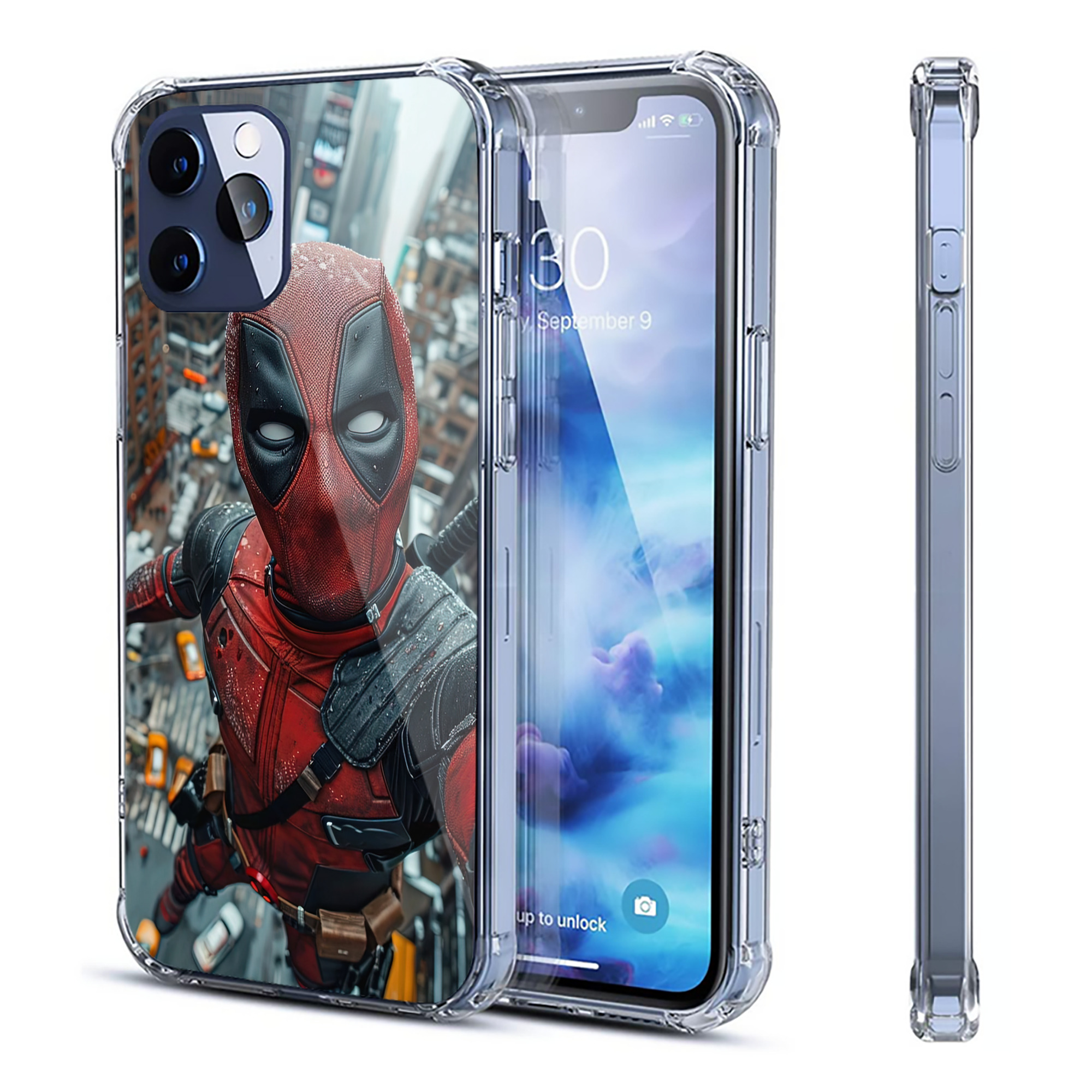 （画像用） Deadpool デッドプール 【iPhone 12シリーズ対応】透明スマホケース（クリアソフトケース）